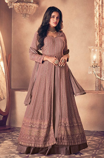 Rose gold shop anarkali