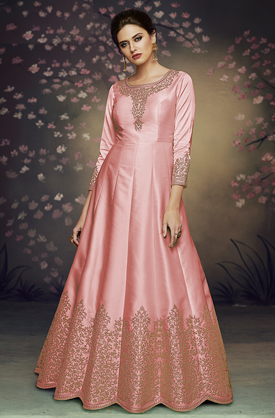 Cotton silk anarkali online dresses