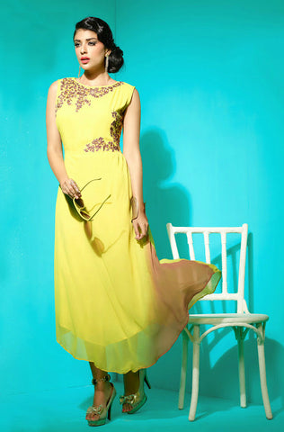 Black Embroidered Pashmina Kurti