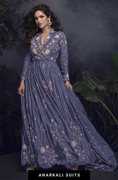 Stylish Dress Party Wear Rayon Anarkali Suit, With blouse piece, 5.5 m  (separate blouse piece) at Rs 1790 in New Delhi