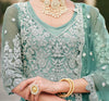 Acapulco Green Designer Heavy Embroidered Wedding Anarkali Suit-Saira's Boutique