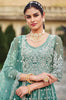 Acapulco Green Designer Heavy Embroidered Wedding Anarkali Suit-Saira's Boutique