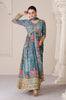 Blue Designer Embroidered Party Wear Anarkali Suit-Saira's Boutique