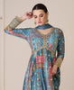 Blue Designer Embroidered Party Wear Anarkali Suit-Saira's Boutique