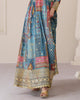 Blue Designer Embroidered Party Wear Anarkali Suit-Saira's Boutique