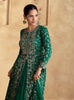 Bottle Green Designer Heavy Embroidered Pure Chinon Silk Lehenga Style Wedding Anarkali-Saira's Boutique