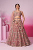 Copper Rose Designer Embroidered Wedding Bridal Net Lehenga Choli-Saira's Boutique