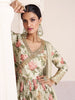 Cream Designer Embroidered Angrakha Style Anarkali Suit-Saira's Boutique