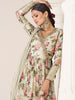 Cream Designer Embroidered Angrakha Style Anarkali Suit-Saira's Boutique
