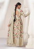 Cream Designer Embroidered Angrakha Style Anarkali Suit-Saira's Boutique