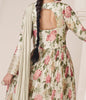Cream Designer Embroidered Angrakha Style Anarkali Suit-Saira's Boutique