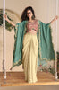 Cream & Pink Designer Embroidered Contemporary Style Lehenga with Shrug-Saira's Boutique
