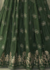 Dark Mehendi Green Designer Embroidered Viscose Silk Anarkali Suit-Saira's Boutique