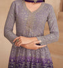 Dark Purple Designer Embroidered Wedding Sharara Suit-Saira's Boutique