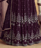 Dark Wine Designer Heavy Embroidered Wedding Anarkali-Saira's Boutique