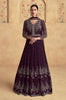 Dark Wine Designer Heavy Embroidered Wedding Anarkali-Saira's Boutique