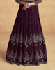 Dark Wine Designer Heavy Embroidered Wedding Anarkali-Saira's Boutique