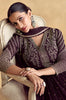 Dark Wine Designer Heavy Embroidered Wedding Anarkali-Saira's Boutique