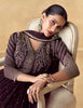 Dark Wine Designer Heavy Embroidered Wedding Anarkali-Saira's Boutique