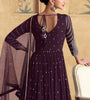 Dark Wine Designer Heavy Embroidered Wedding Anarkali-Saira's Boutique
