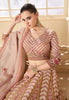 Desert Sand Designer Embroidered Silk Wedding Lehenga-Saira's Boutique