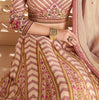 Desert Sand Designer Embroidered Silk Wedding Lehenga-Saira's Boutique