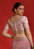 Dusty Pink Designer Embroidered Georgette Wedding Saree-Saira's Boutique