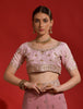 Dusty Pink Designer Embroidered Georgette Wedding Saree-Saira's Boutique