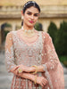 Dusty Rose Designer Heavy Embroidered Wedding Anarkali Suit-Saira's Boutique