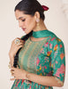 Green Designer Embroidered Party Wear Anarkali Suit-Saira's Boutique