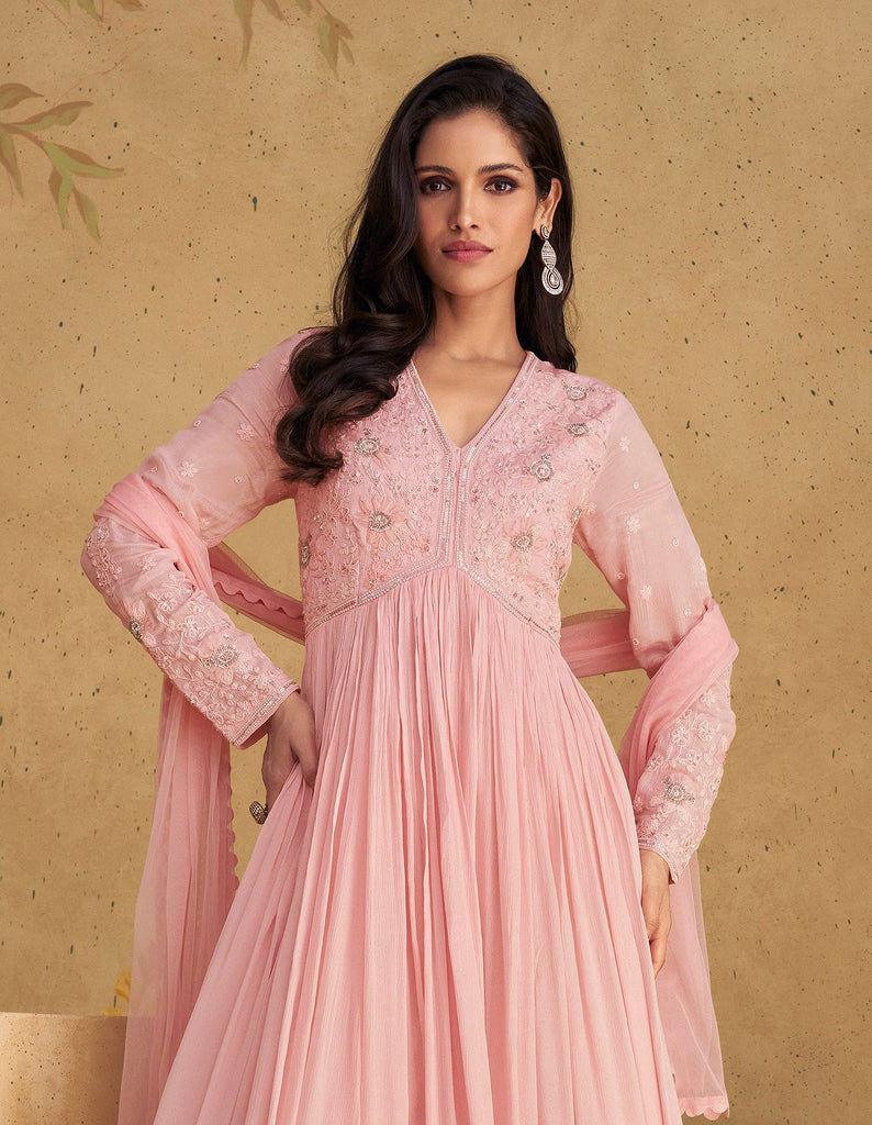Hot pink designer dress shop