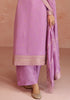 Lilac Blush Designer Embroidered Silk Party Wear Palazzo Suit-Saira's Boutique
