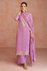 Lilac Blush Designer Embroidered Silk Party Wear Palazzo Suit-Saira's Boutique