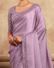 Mauve Designer Embroidered Silk Wedding Party Wear Saree-Saira's Boutique