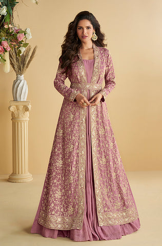 Mint Green & Off White Designer Embroidered Premium Silk Salwar Suit