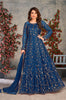 Navy Blue Designer Heavy Embroidered Net Party Wear Anarkali Gown-Saira's Boutique