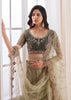Olive Designer Heavy Embroidered Net Bridal Lehenga-Saira's Boutique