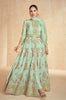Pastel Mint Green Designer Embroidered Premium Silk Anarkali Suit-Saira's Boutique