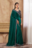 Peacock Green Designer Embroidered Silk Wedding Party Wear Saree-Saira's Boutique
