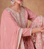 Pink Blush Designer Embroidered Party Wear Sharara Suit-Saira's Boutique