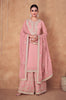 Pink Blush Designer Embroidered Party Wear Sharara Suit-Saira's Boutique