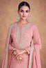 Pink Blush Designer Embroidered Party Wear Sharara Suit-Saira's Boutique