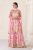 Pink Designer Embroidered Party Wear Sharara Suit-Saira's Boutique