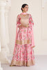 Pink Designer Embroidered Party Wear Sharara Suit-Saira's Boutique