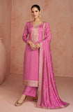 Rose Pink Designer Embroidered Silk Party Wear Palazzo Suit-Saira's Boutique