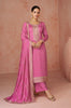 Rose Pink Designer Embroidered Silk Party Wear Palazzo Suit-Saira's Boutique