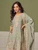 Sage Green Designer Embroidered Party Wear Kurti Style Palazzo Suit