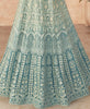 Shaded Blue Designer Heavy Embroidered Georgette Anarkali Gown-Saira's Boutique