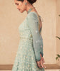 Shaded Blue Designer Heavy Embroidered Georgette Anarkali Gown-Saira's Boutique