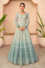 Shaded Blue Designer Heavy Embroidered Georgette Anarkali Gown-Saira's Boutique